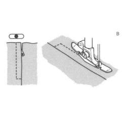 Piedino per cerniere stretto - Husqvarna Narrow Zipper Foot Husqvarna Viking - 3