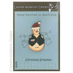 Lynette Anderson Designs, Bottone Legno, 'Christmas Snowman' Lynette Anderson Designs - 1
