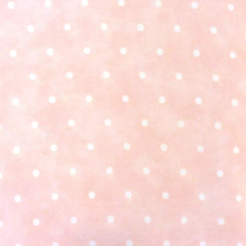 Moda Fabrics, Tessuto rosa sfumato con pois bianchi da 5 mm Moda Fabrics - 1