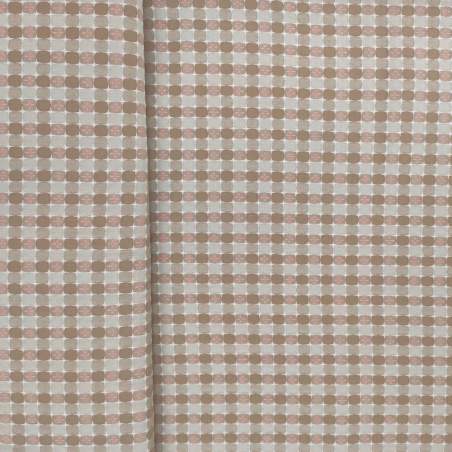 Tessuto Giapponese 100% Cotone Tinto in Filo - Beige Sojitz Fashion - 1