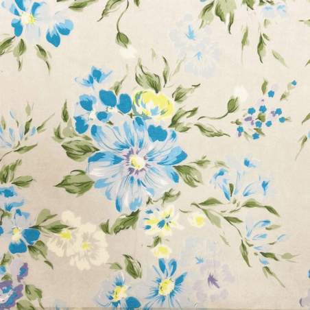 Lecien Natural Elegance, Tessuto Voile con Fiori Azzurri Lecien Corporation - 1