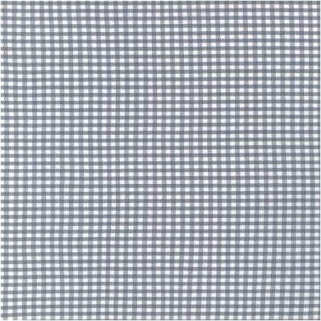 Robert Kaufman, Carolina Gingham Collection, Silver 1/8 in Gingham, Tessuto Tinto in Filo a Quadretti Bianco e Grigio Argento