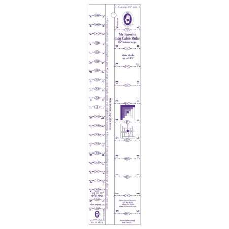 Marti Michell, Squadretta Log Cabin, strisce finite da 5/8" e 1-1/4" di larghezza