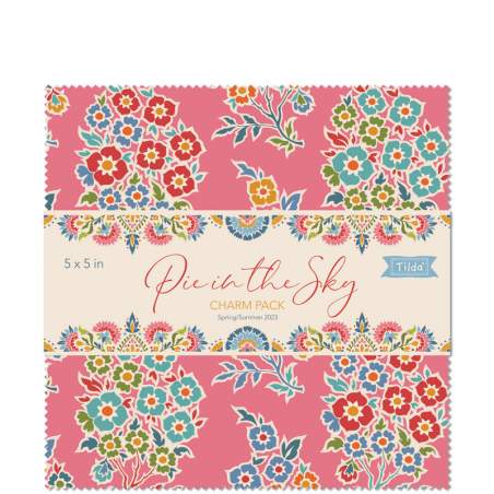 Tilda Pie in the Sky Charm Pack, 40 Quadrati 5x5 Pollici- 2 per fantasia Tilda Fabrics - 1