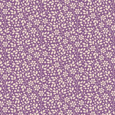 Tilda Pie in the Sky Cloudpie Grape- Tessuto Viola con Piccoli Fiorellini Panna Tilda Fabrics - 1