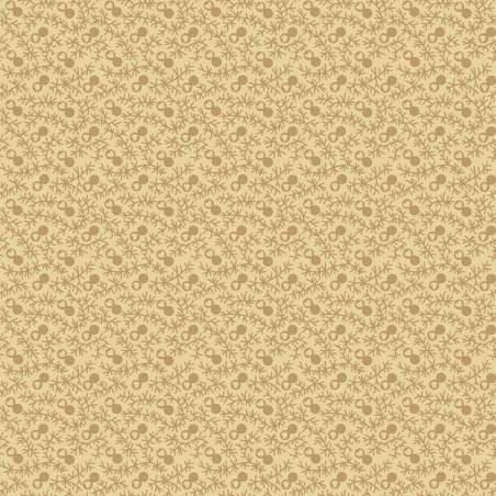 EQP New Vintage Sweetheart Sand, Tessuto beige sabbia con rametti e cuori EQP Textiles - Ellie's Quiltplace - 1