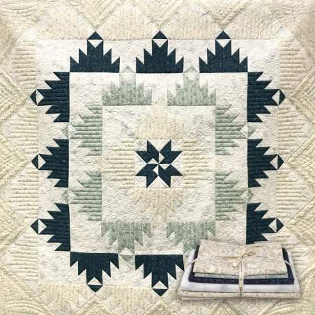 Kit Blue Smoke Lap Quilt - Tessuti e Cartamodello by Jocelyn Ueng Roberta De Marchi - 1