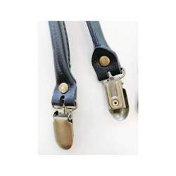 Coppia di manici da 60 cm in ecopelle blu navy con clip Stim Italia srl - 2