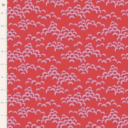 Tilda Bloomsville Cottonbloom Paprika - Tessuto Rosso Paprica con fiori di cotone Tilda Fabrics - 2