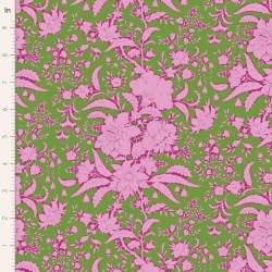 Tilda Bloomsville Abloom Fern - Tessuto Verde Felce e Rosa Fiorato Tilda Fabrics - 2
