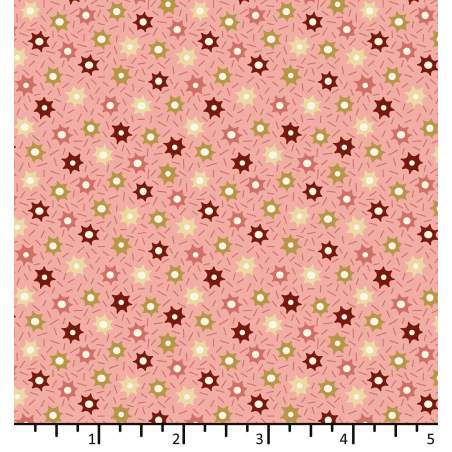 Tessuto Rosa Salmone con stelle - EQP Forever, Sprinkles Rose Ellie's Quiltplace Textiles - 1