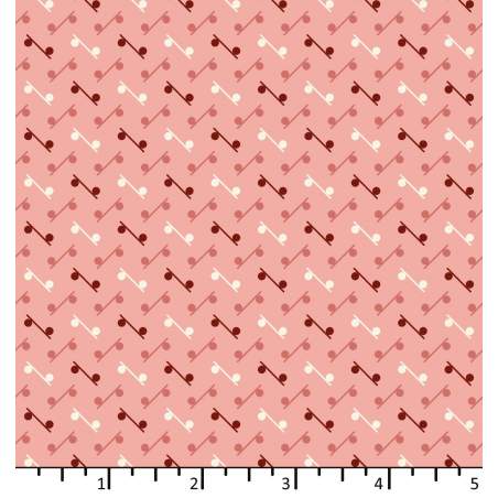 Tessuto Rosa Salmone con pallini e linee - EQP Forever, Marble Run Rose Ellie's Quiltplace Textiles - 1