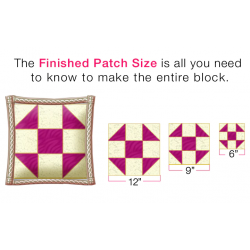 Guida per quadrati composti da 2 triangoli, per qualsiasi righello patchwork - Seam Allowance Addition Guideline 4 Quilting - 6