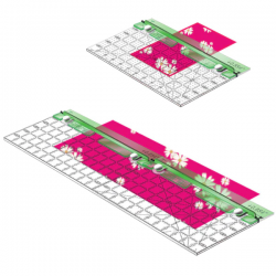 Guida per quadrati composti da 2 triangoli, per qualsiasi righello patchwork - Seam Allowance Addition Guideline 4 Quilting - 7