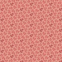 Cocoa Pink Greenery Dahlia, Tessuto Rosso con fiori di cardo - Edyta Sitar Andover - 2