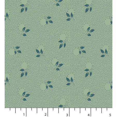 Tessuto Azzurro Ghiaccio con Foglie - EQP Back & Forth, Foliage Glacier Blue Ellie's Quiltplace Textiles - 2