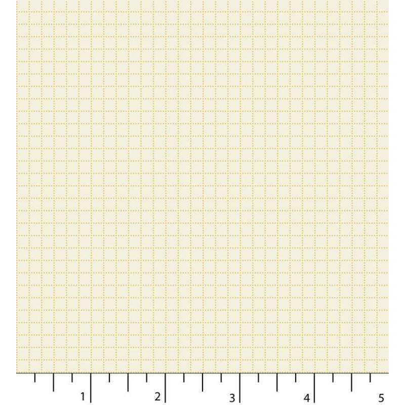 Tessuto Bianco Panna con Quadretti - EQP Back & Forth, Square Dance Cotton Ellie's Quiltplace Textiles - 1