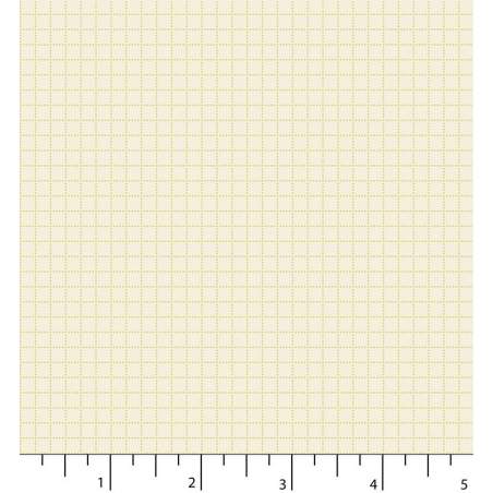 Tessuto Bianco Panna con Quadretti - EQP Back & Forth, Square Dance Cotton