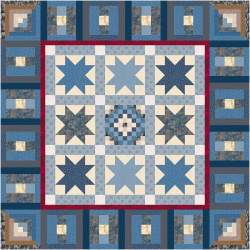 Cartamodello Quilt - Stelle Intorno al Mondo - 78 x 78 pollici Roberta De Marchi - 2