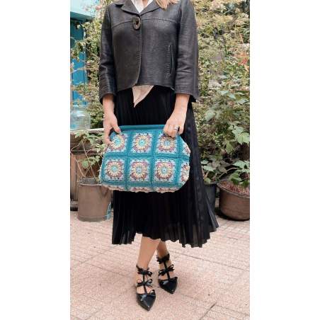 Borsa Granny a Uncinetto con Chiusura Clutch - Kit in Cotone Roberta De Marchi - 1