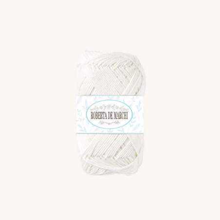 Gomitolo 100% Cotone OEKO-TEX - 50 gr / 160 m - Bianco Latte Roberta De Marchi - 1