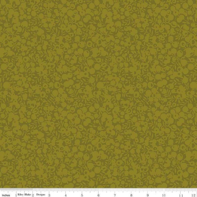 Wiltshire Shadow Silver, OLIVE tessuto verde - Liberty Fabrics Liberty Fabrics - 1