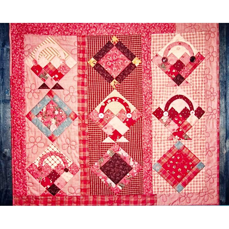 Beautiful Pink- Cartamodello per Quilt, by Bobbin Bobbin - 1