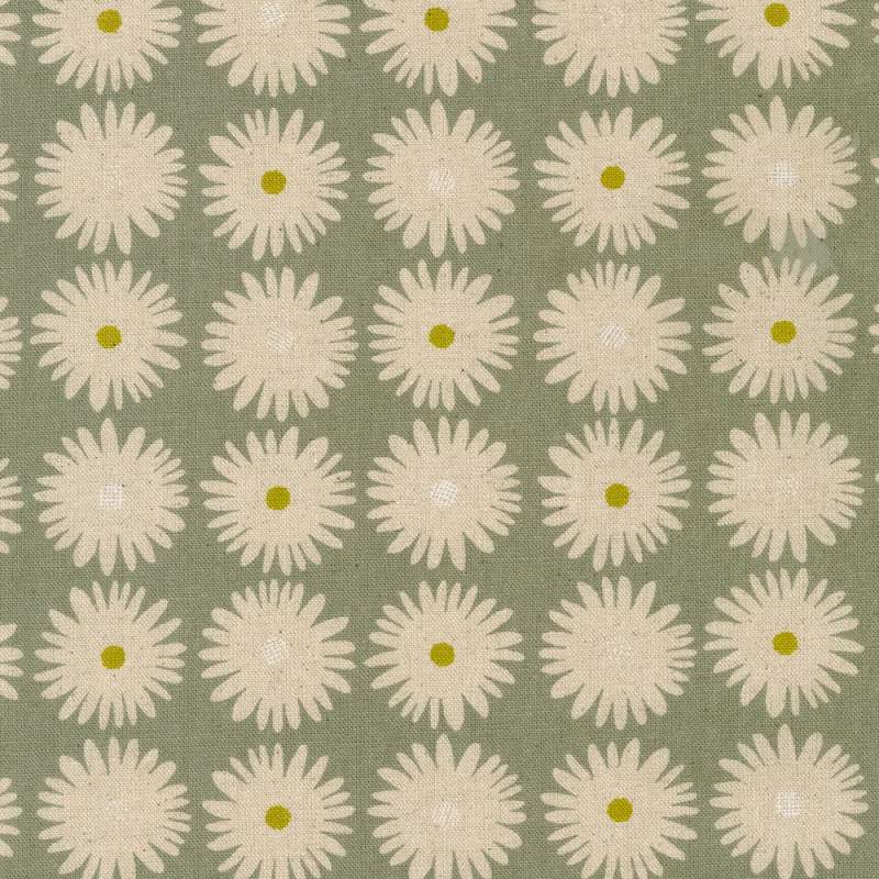 Sevenberry: Cotton Flax Prints Collection, Tessuto Gray, misto cotone e lino grezzo  - Robert Kaufman Robert Kaufman - 1