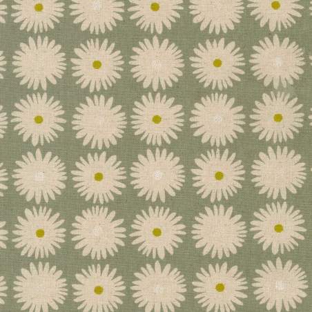 Sevenberry: Cotton Flax Prints Collection, Tessuto Gray, misto cotone e lino grezzo  - Robert Kaufman Robert Kaufman - 1