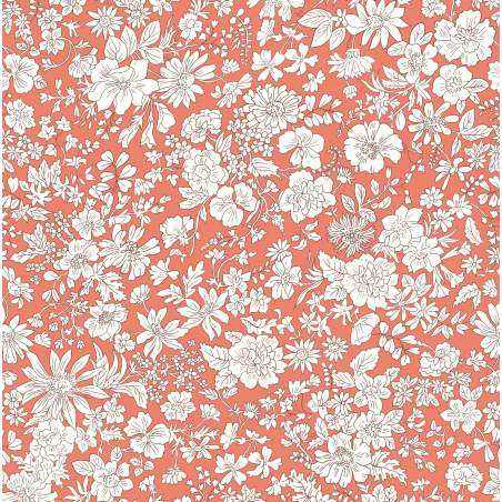 Emily Belle Jewel Tones Paprika, Tessuto Paprica  a fiori bianchi - Liberty Fabrics Liberty Fabrics - 1