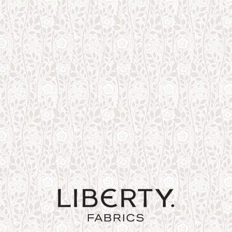 Lasenby Silhouette Cream Merton Rose, Tessuto Crema con rose tono su tono - Liberty Fabrics