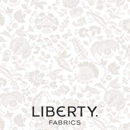 Lasenby Silhouette Cream on Cream Victoria Lace Floral, Tessuto Crema con fiori e ramage tono su tono - Liberty Fabrics Liberty 