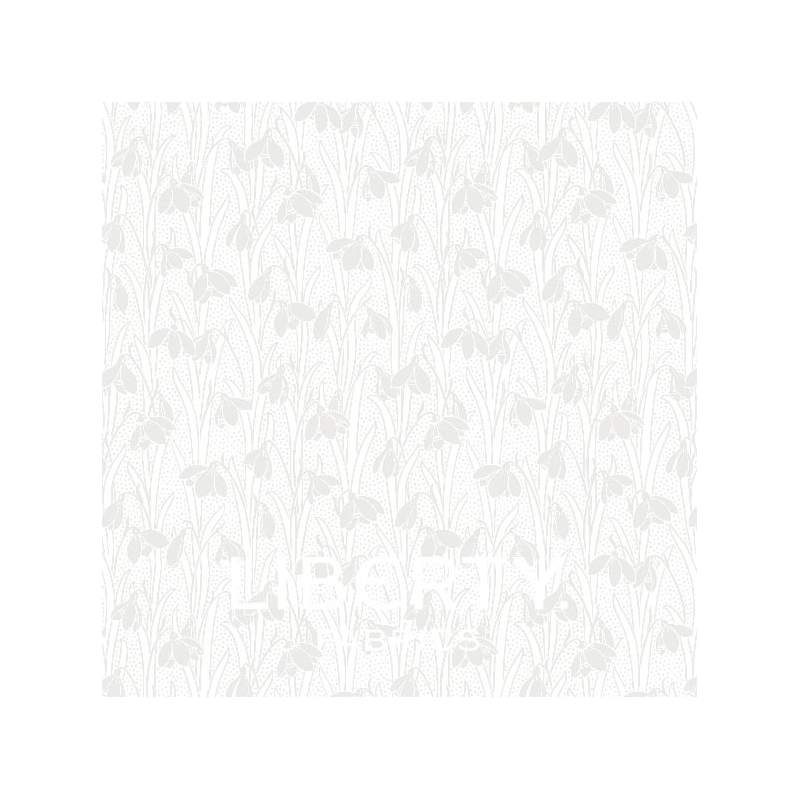 Lasenby Silhouette White Snowdrop Spot, Tessuto Bianco con bucaneve tono su tono - Liberty Fabrics Liberty Fabrics - 1