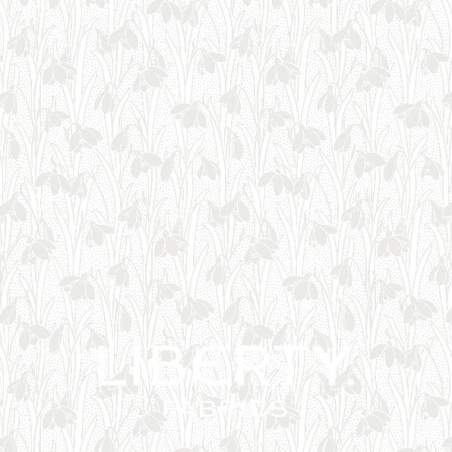 Lasenby Silhouette White Snowdrop Spot, Tessuto Bianco con bucaneve tono su tono - Liberty Fabrics Liberty Fabrics - 1