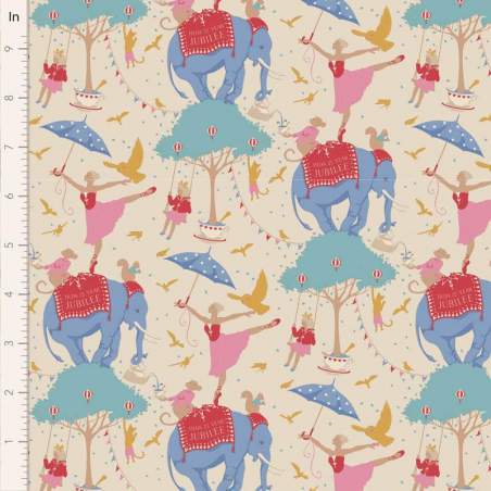 Tilda Jubilee Circus Life Jubilee Creme, tessuto panna vita da circense Tilda Fabrics - 2