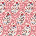 Tilda Jubilee Teardrop Pink, tessuto rosa con fiori cachemire Tilda Fabrics - 2