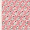 Tilda Jubilee Teardrop Pink, tessuto rosa con fiori cachemire Tilda Fabrics - 1