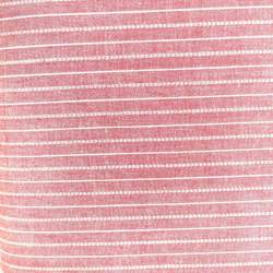 Moda Fabrics, Tessuto Fondo Rosso Chiaro con Sottile righe Bianche Moda Fabrics - 1
