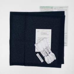 Kit Sashiko blu navy prestampato con fiore di loto tecnica Ichimoku sashi Olympus - 2