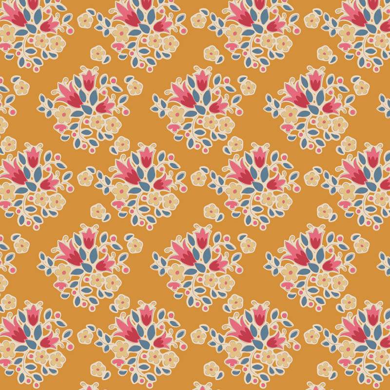 Tilda Creating Memories, Autumn Thanksgiving Halloween, Lulu Saffron Tilda Fabrics - 1