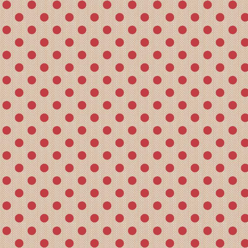 Tilda Creating Memories, Winter Reds and Greens, Polkadot Red Tilda Fabrics - 1