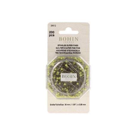 copy of Bohin, Spilli Super Fini con Testa di Vetro per Patchwork e Quilting da 35 x 0,50 mm - 200pz Bohin - 1