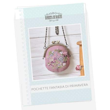 Pochette Fantasia di Primavera - Cartamodello Stampato di Ricamo Classico Roberta De Marchi - 1