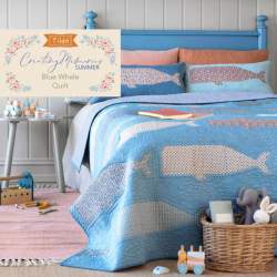 Kit Tilda BLUE WHALE QUILT con collezione Creating Memories Roberta De Marchi - 1