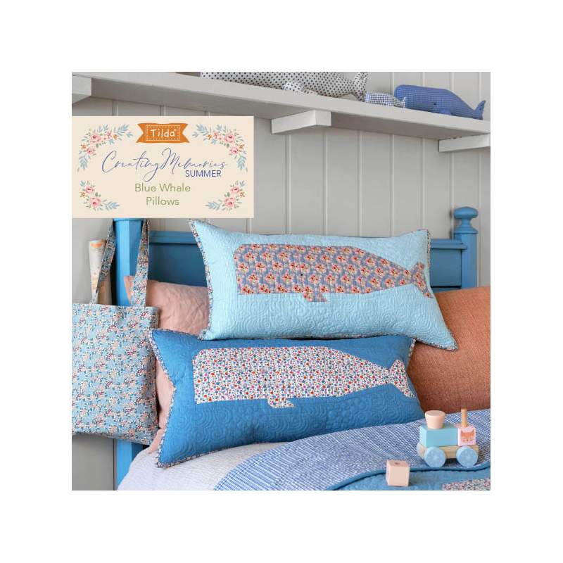 Kit Tilda BLUE WHALE PILLOW con collezione Creating Memories Roberta De Marchi - 1