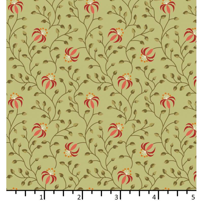 EQP Beyond Time Lily Light Olive EQP Textiles - 1