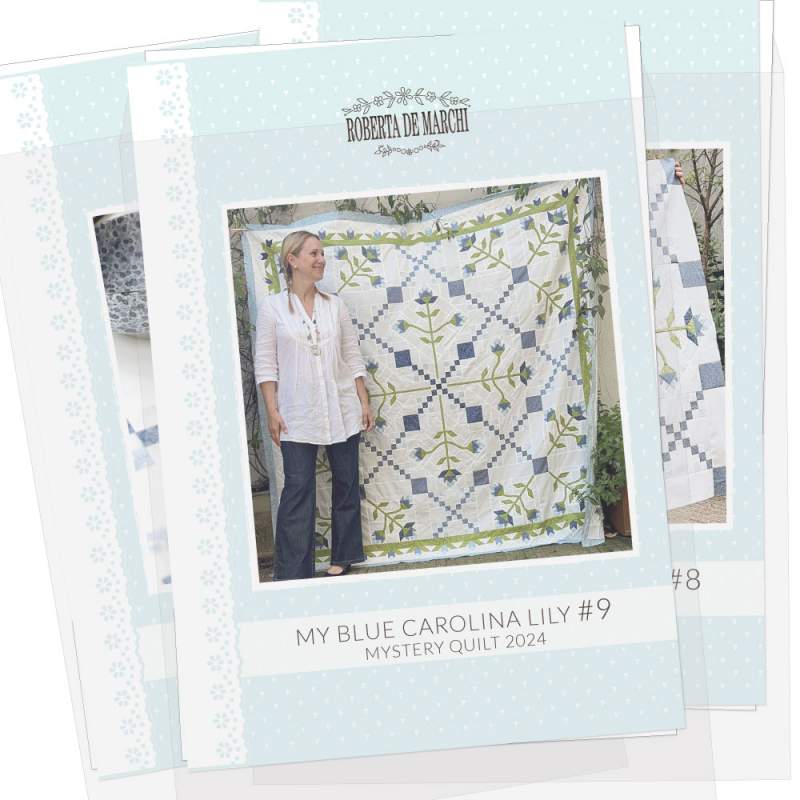 My Blue Carolina Lily - Mystery Quilt 2024 - Cartamodello stampato Roberta De Marchi - 10