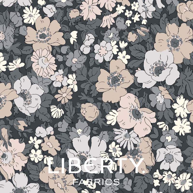 Flower Show Pebble, Cosmos Field Liberty Fabrics - 1