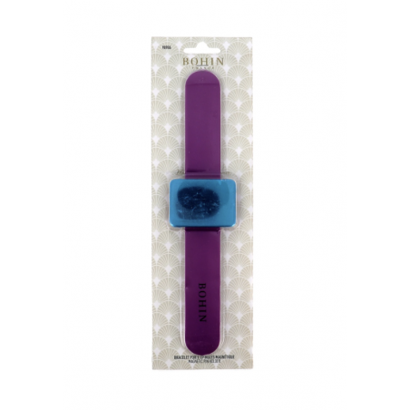 Bohin, Bracciale Puntaspilli Magnetico da Polso, Viola