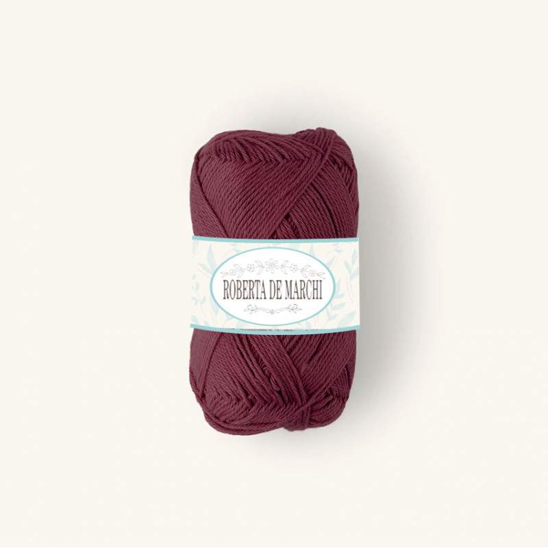 Gomitolo 100% Cotone OEKO-TEX - 50 gr / 160 m - Maroon Roberta De Marchi - 1